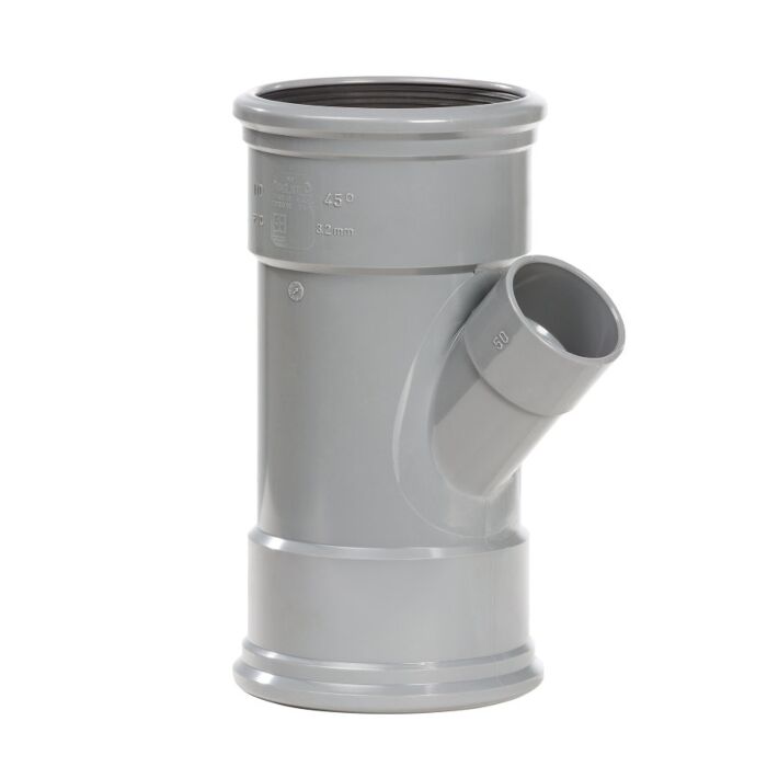 T-stuk 125 verloop 45gr
