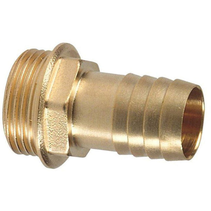 Messing slangtule 6-kant buitendraad 1 1/4" x 32 mm