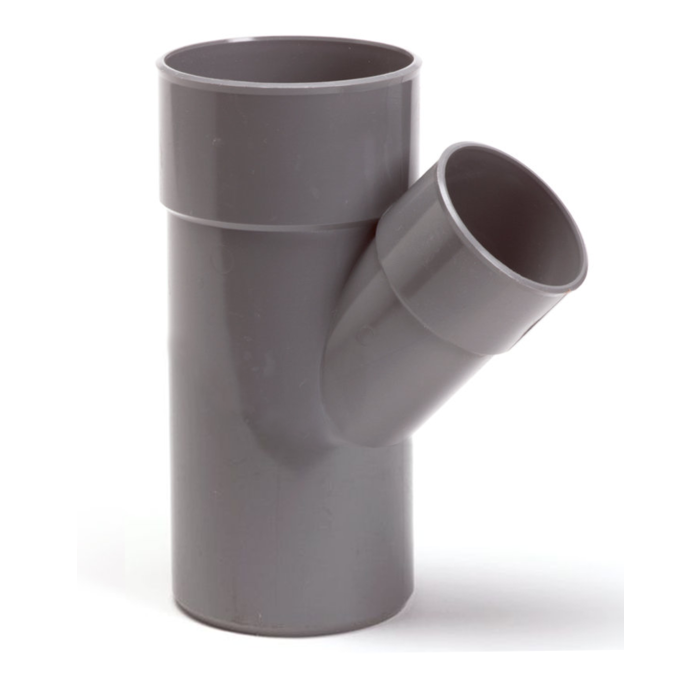 PVC verloop T-stuk 45 graden PVC verloop T-stuk 45 graden