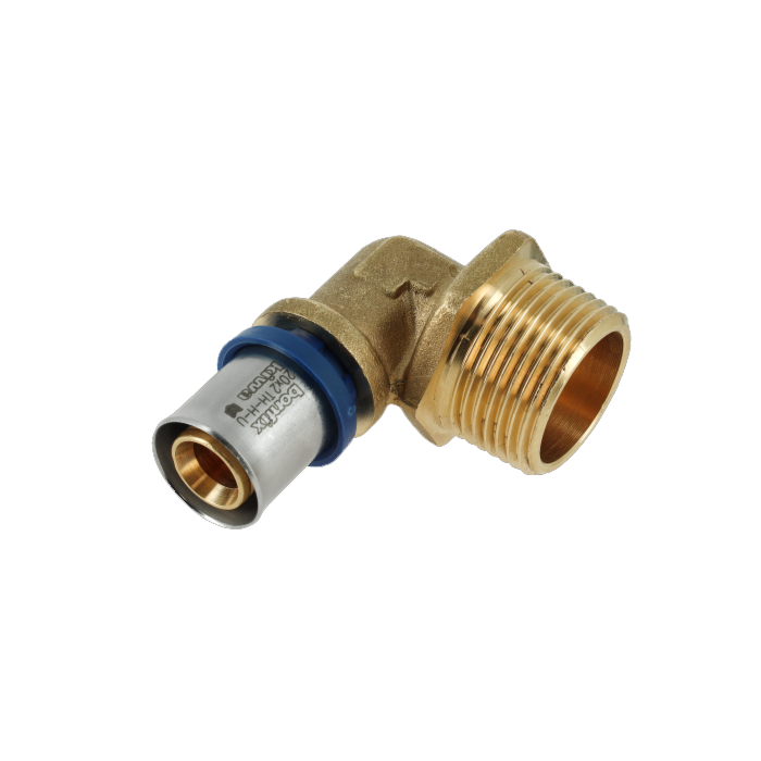 Bonfix Alu-pers knie 90° buitendraad 20 mm x 1"