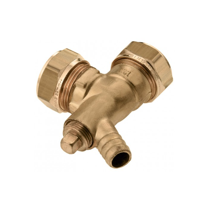 Bonfix messing knie met aftap 2 x knel 