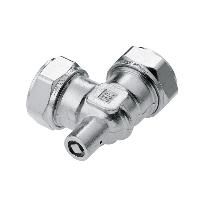 Bonfix messing knie met ontluchter vertind 2 x knel 22 mm