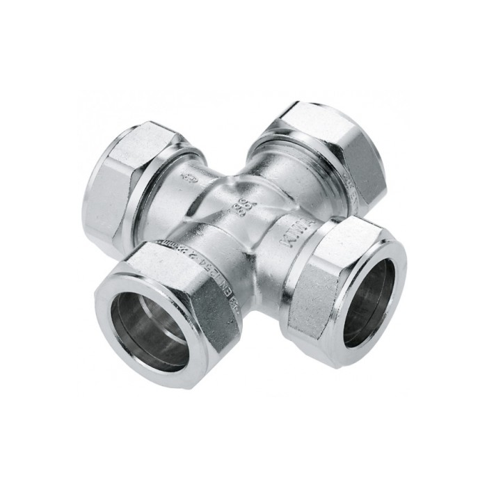 Bonfix messing kruisstuk 4 x knel vernikkeld