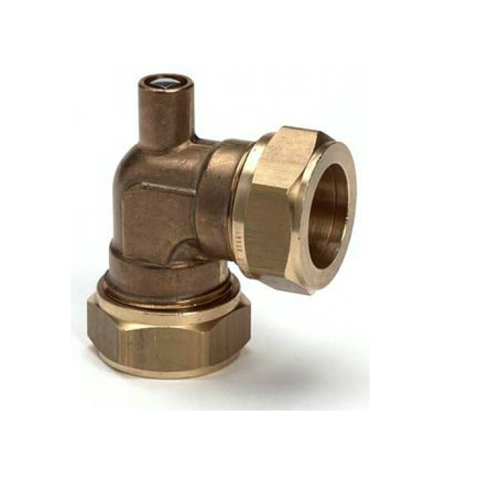 Bonfix messing knie met ontluchter 2 x knel 15 mm