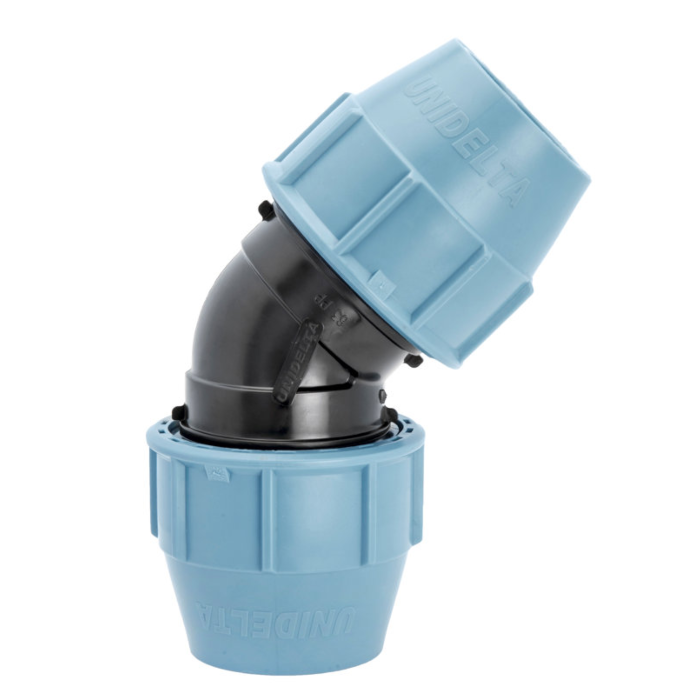 unidelta-knie-45-graden-63-mm