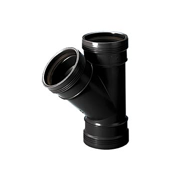PP T-stuk 3 x manchet 45 graden