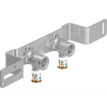 Uponor S-Press Plus montagebeugel 16 mm pers x bin.dr ½" hoh 150 mm