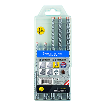 Alpen betonborenset SDS-Plus Force X 5-delig