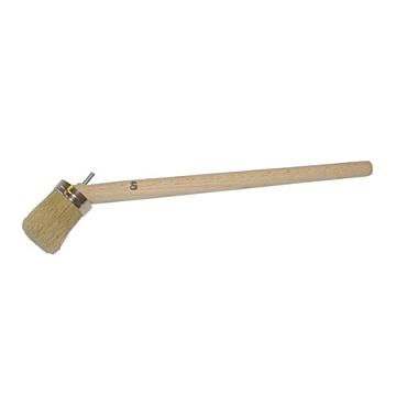 Bokkenpoot houten steel wit haar 30 mm