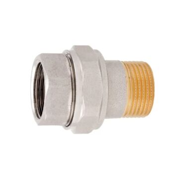 ITAP messing driedelige koppeling, binnendraad x buitendraad
