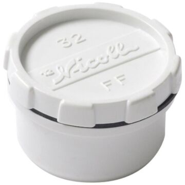 Nicoll PVC eindstuk met schroefdeksel wit