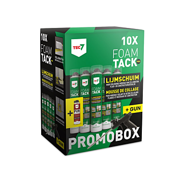 Tec7 FoamTack Pro Combipack 10 x lijmschuim + cleaner + pistool