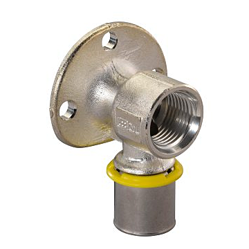 Uponor MLC-G gas persmuurplaat 20 mm x ½" binnendraad
